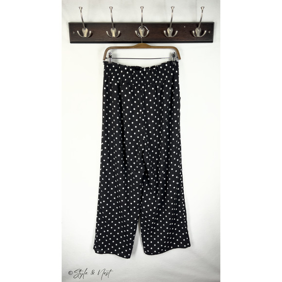 Women's High Waisted Polka Dot Flare Pants Coquette Preppy Y2K Size Large - Picture 3 of 5